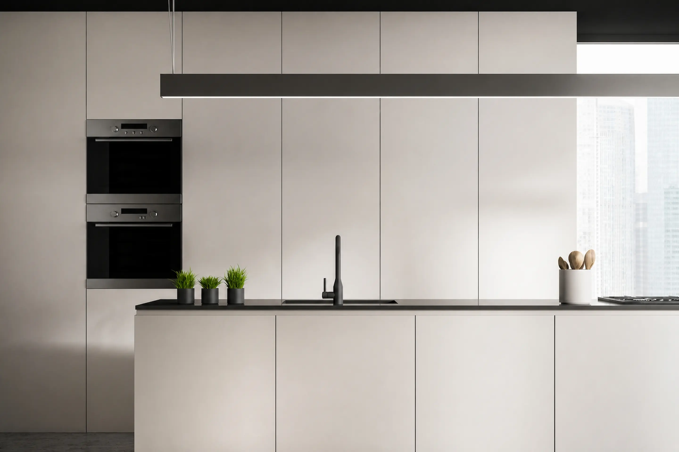 Cocina a medida con acabados minimalistas — Càdec Disseny Valencia