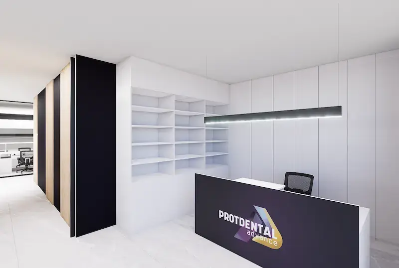 Protdental Laboratorio, imagen 3D del proyecto de Càdec Disseny